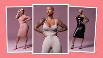 <p>Shop a ribbed dress, jumpsuit, or sexy vinyl dress from Amber Rose’s new collection with Simply Be. (Photos: courtesy of Simply Be; art: Quinn Lemmers for Yahoo Lifestyle) </p>