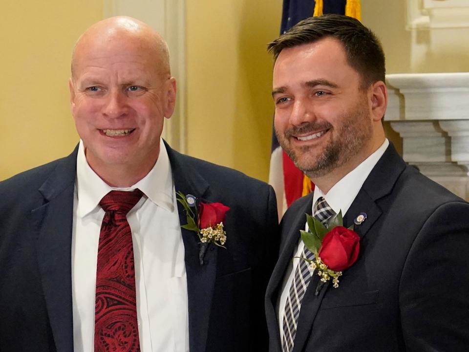 Oklahoma state rep. Jim Olsen and state Sen. Nathan Dahm