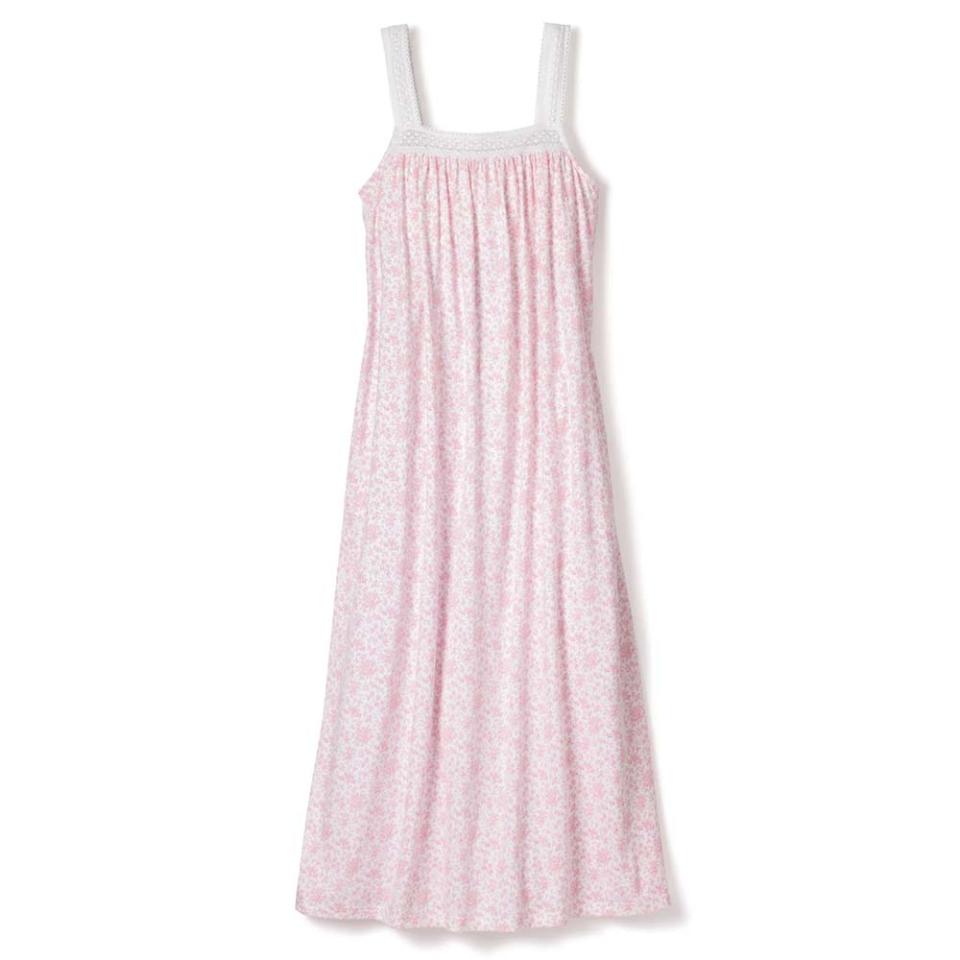 Petite Plum Women's Pima Camille Nightgown in Pink Sussex on white background