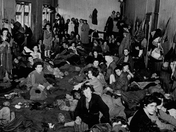 China’s ‘re-education’ facilities have evoked memories of Nazi concentration camps such as Belsen (Pictured) (Getty)