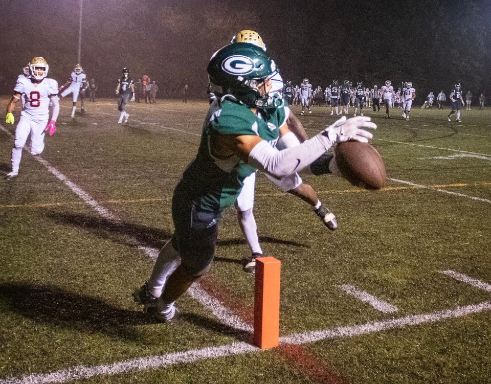 Grafton’s Wesley Williams is in the end zone for the winning TD in the fourth quarter against Doherty.