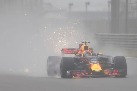 Formula One - F1 - Chinese Grand Prix - Shanghai, China - 7/4/17 - Red Bull Racing Formula One driver Max Verstappen of the Netherlands drives during the first practice session at the Shanghai International Circuit. REUTERS/Aly Song