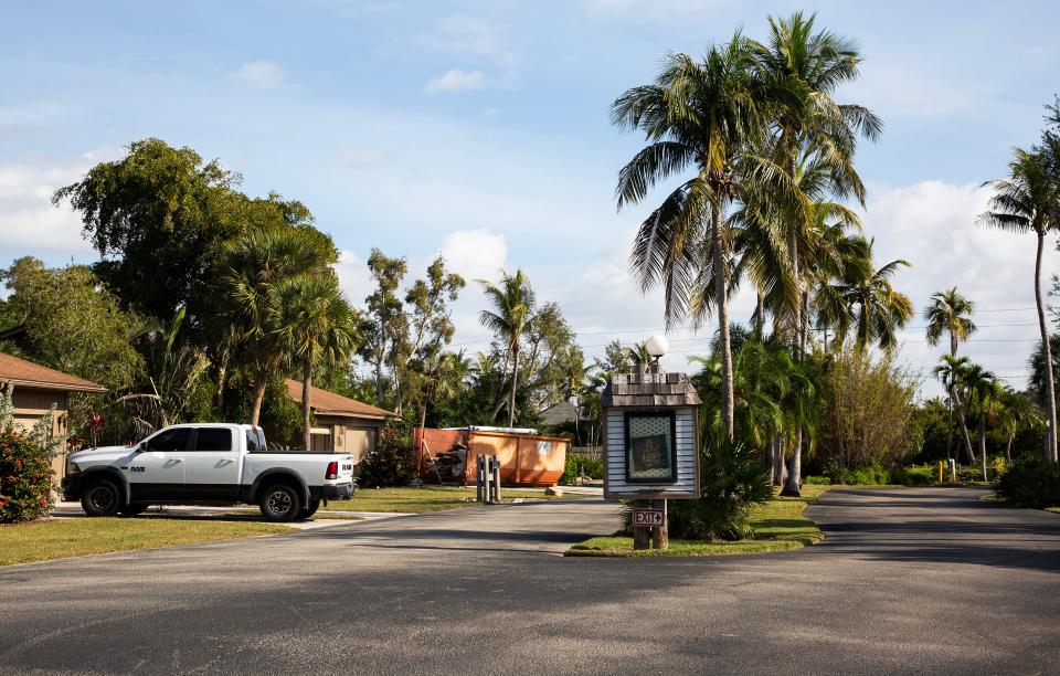 The Island Park Village community in south Fort Myers was heavily damaged by Hurricane Ian. The units were flooded, and then residents struggled with construction companies as they tried to get their homes repaired.