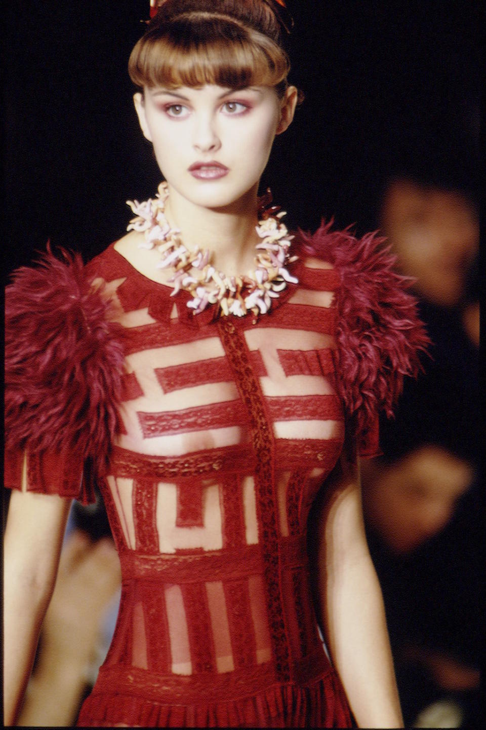 A model walks the runway at Chlo&eacute;'s fall/winter 1994 show.