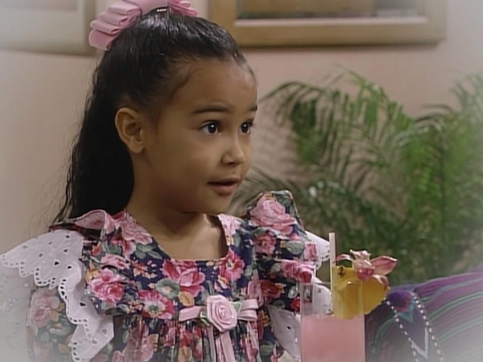 a young naya rivera on fresh prince