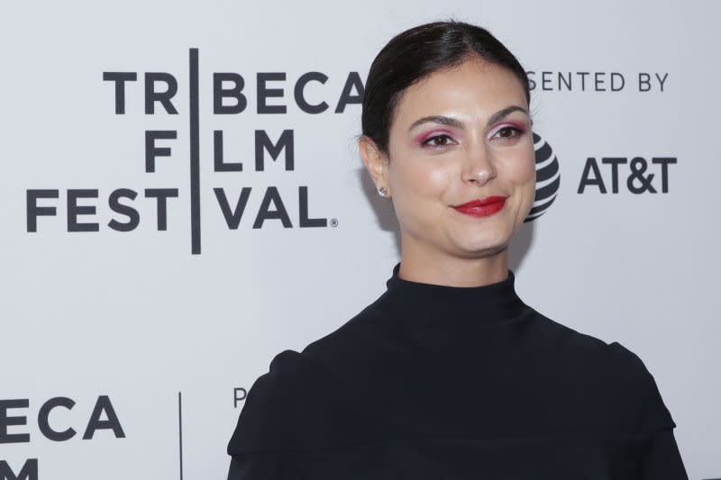 Morena Baccarin arrives on the red carpet at the screening of "Framing John DeLorean" at the 2019 Tribeca Film Festival in New York City. File Photo by John Angelillo/UPI