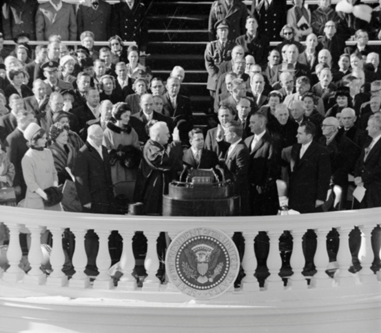 How weather has impacted US presidential inaugurations, namely the Kennedy storm