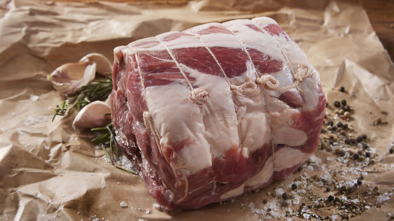 raw pork shoulder roast