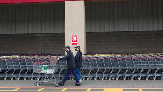 customers leaving costco