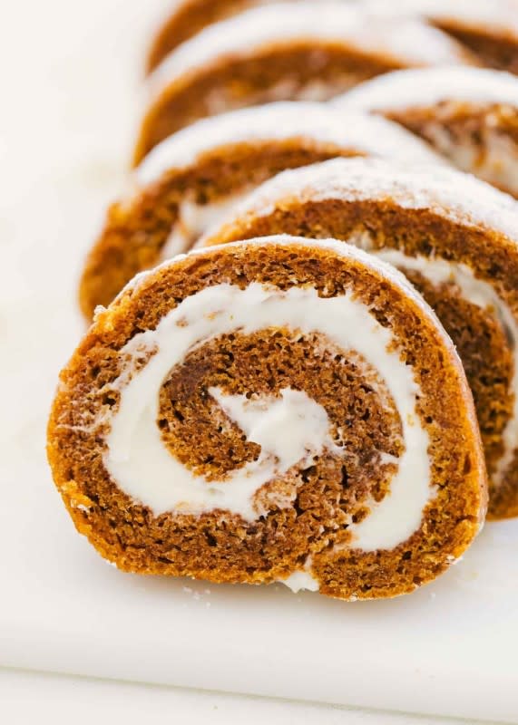 <p>I Heart Naptime</p><p>It's easier to make than you think!</p><p><strong>Get the recipe: </strong><a href="https://www.iheartnaptime.net/pumpkin-roll/" rel="nofollow noopener" target="_blank" data-ylk="slk:Easy Pumpkin Roll;elm:context_link;itc:0;sec:content-canvas" class="link rapid-noclick-resp"><strong>Easy Pumpkin Roll</strong></a></p>