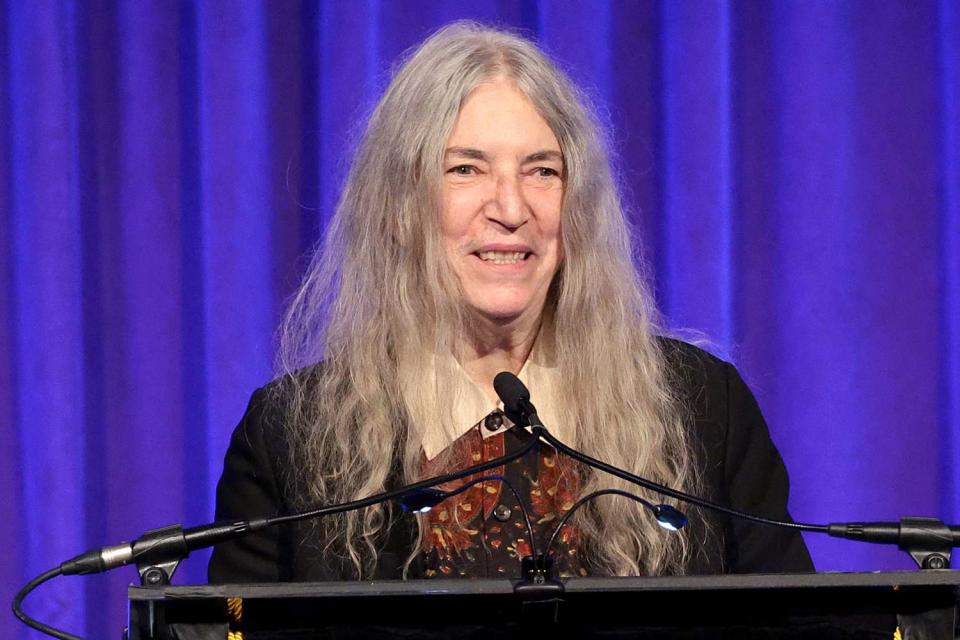 <p>Dimitrios Kambouris/Getty</p> Patti Smith at the National Board Of Review 2024 Awards Gala