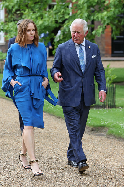 Stella McCartney and Prince Charles, Prince of Wales in Cornwall during the G7 Summit