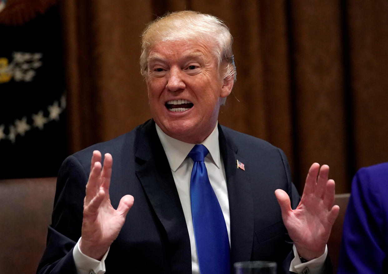 Eighty-five percent of Republicans told that Trump favored &ldquo;strengthening background checks for buying and selling guns&rdquo; said that they also favored doing so. (Photo: Kevin Lamarque/Reuters)