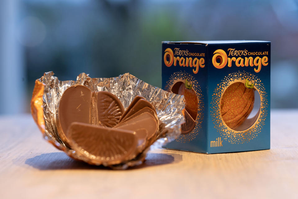 It seems us Brits are quite passionate about the correct method of eating a Terry's Chocolate Orange. (Jazz Thornton/SWNS)