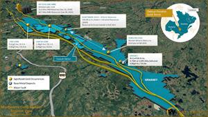 Overview Map of Wallbridge’s Detour-Fenelon land package