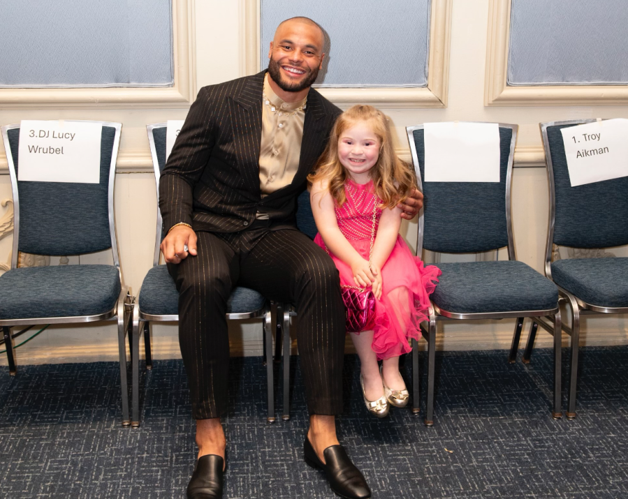 Dak Prescott and Cami at the Children’s Cancer Fund gala, courtesy of Brownsboro ISD