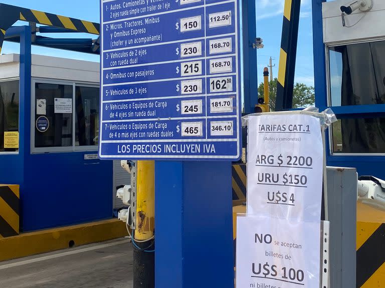 Los precios de Peajes, el último verano en Uruguay