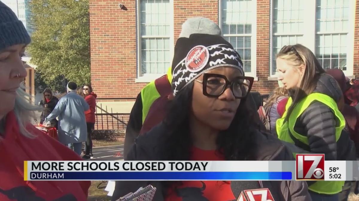 More schools closed Monday as Durham educators protest