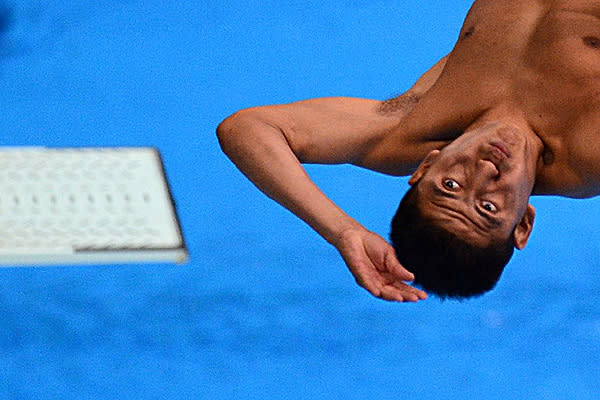 Mexico's Daniel Islas Arroyo during the Men's 3m Springboard Preliminary Round