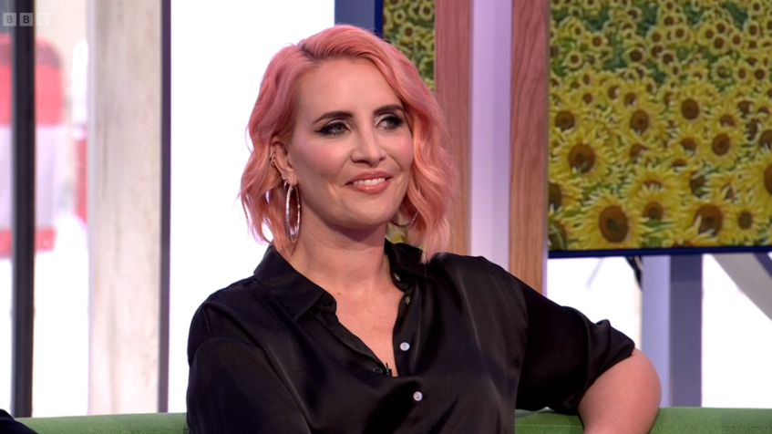 Claire Richards on The One Show. (BBC screengrab)