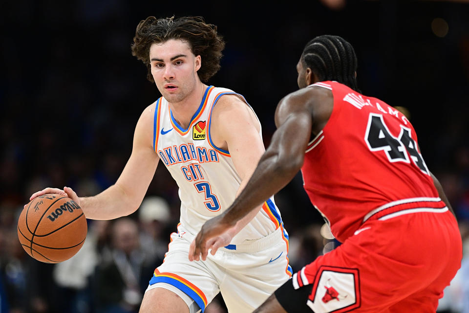 Josh Giddey盼轉隊之後能解鎖更多潛力。（NBA Photo by Joshua Gateley/Getty Images）