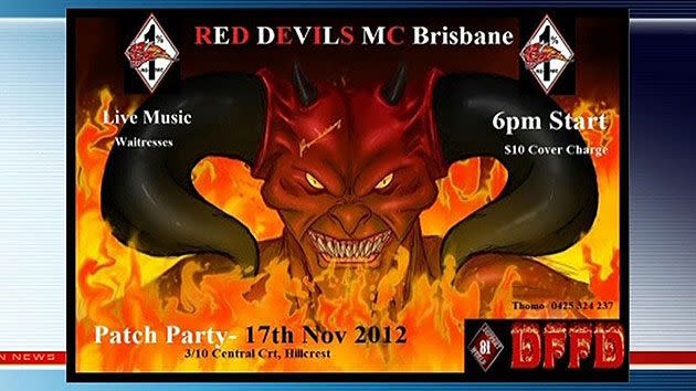 The Red Devils 'Patch Party' advertisement for last weekend.