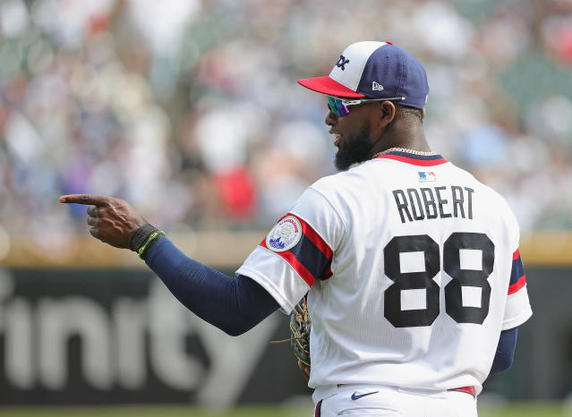 Luis Robert Jr. #88 of the Chicago White Sox hits a home run in the News  Photo - Getty Images