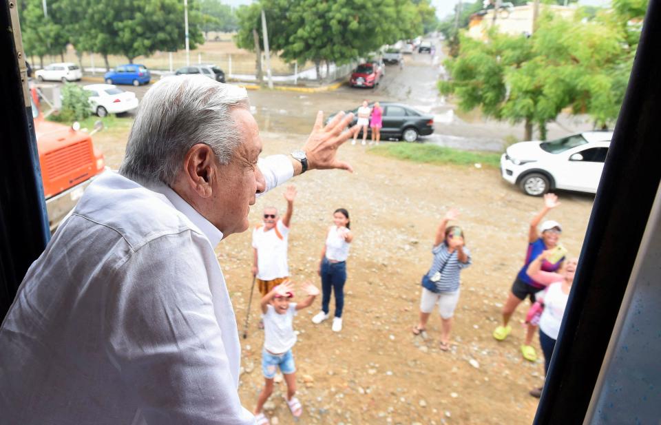 López Obrador realizó el primer viaje simbólico en el tren del Corredor del Istmo de Tehuantepec el pasado 17 de septiembre. (BBC)