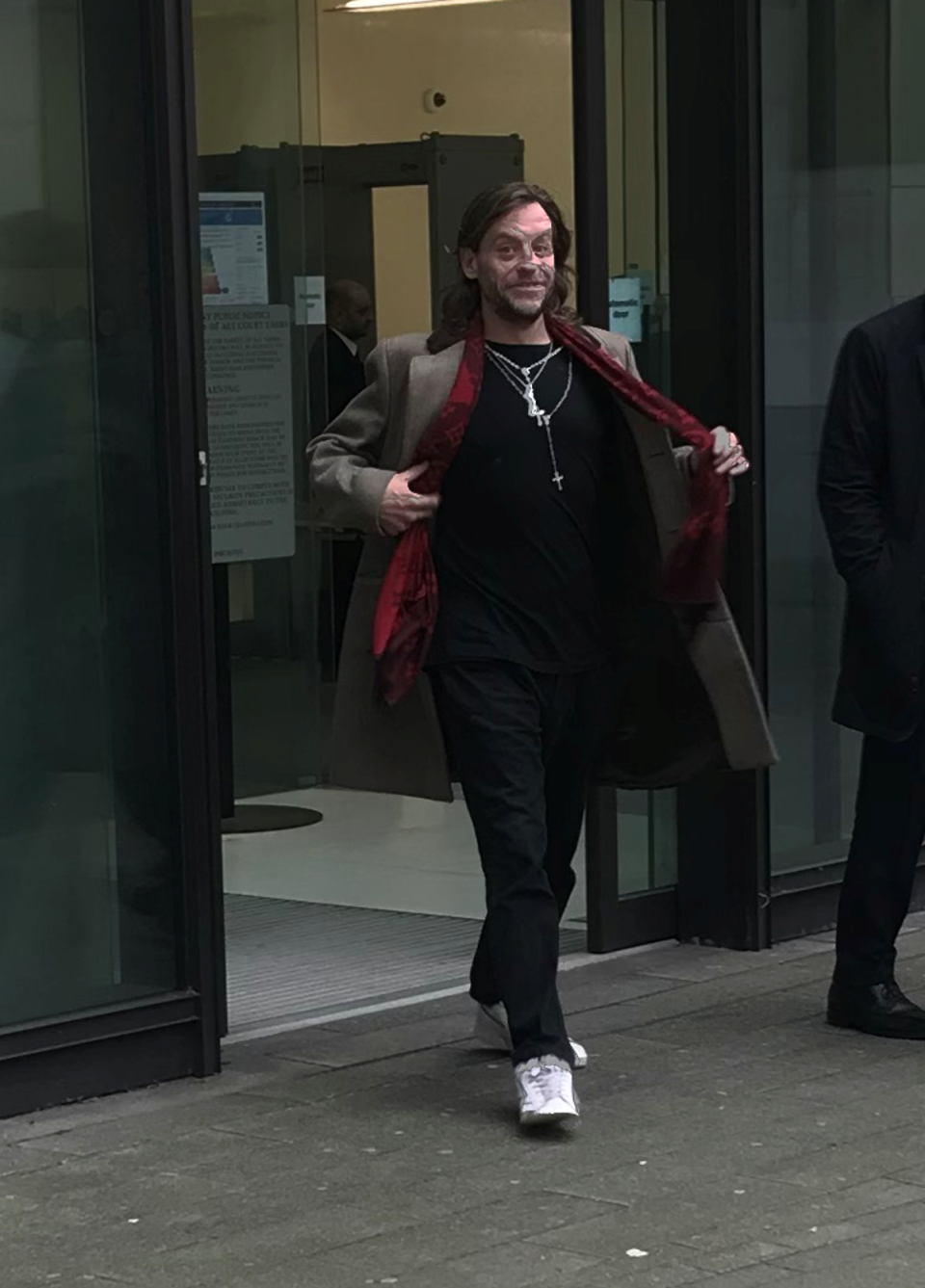 Paul Fogg, pictured leaving Westminster magistrate court, admitted abusing MP Clive Lewis after he supported trans breastfeeding (ES/TK)