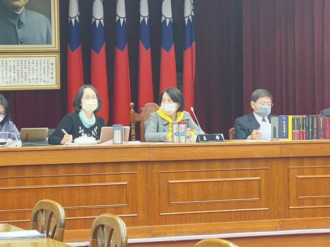 國民黨立委王鴻薇今首度登上質詢台，參與審議「發現金」特別條例。（游念育攝）