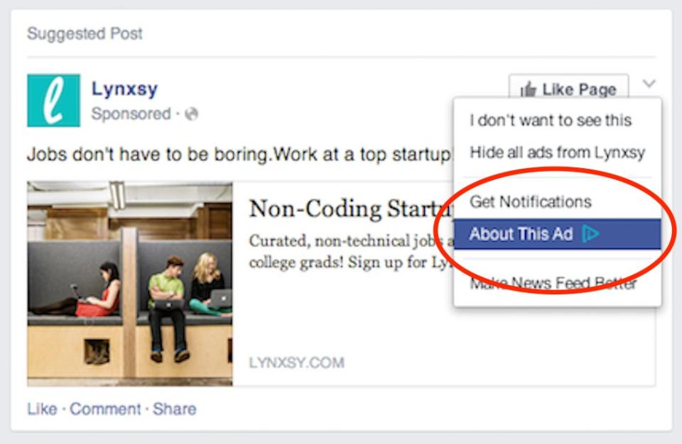 Facebook About This Ad