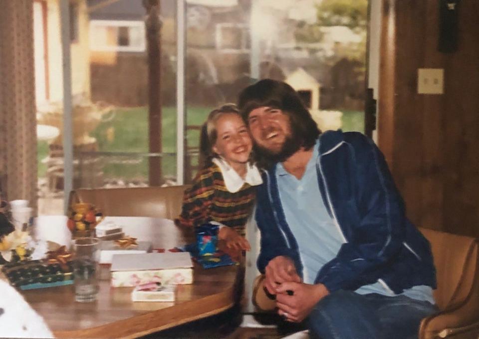 Brenda Walberg and her father Rick Walberg in the 1980s.