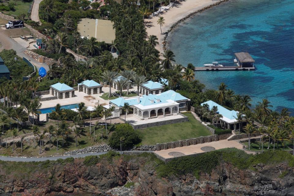 Epstein’s island of Little St James where much of the abuse took place (REUTERS)