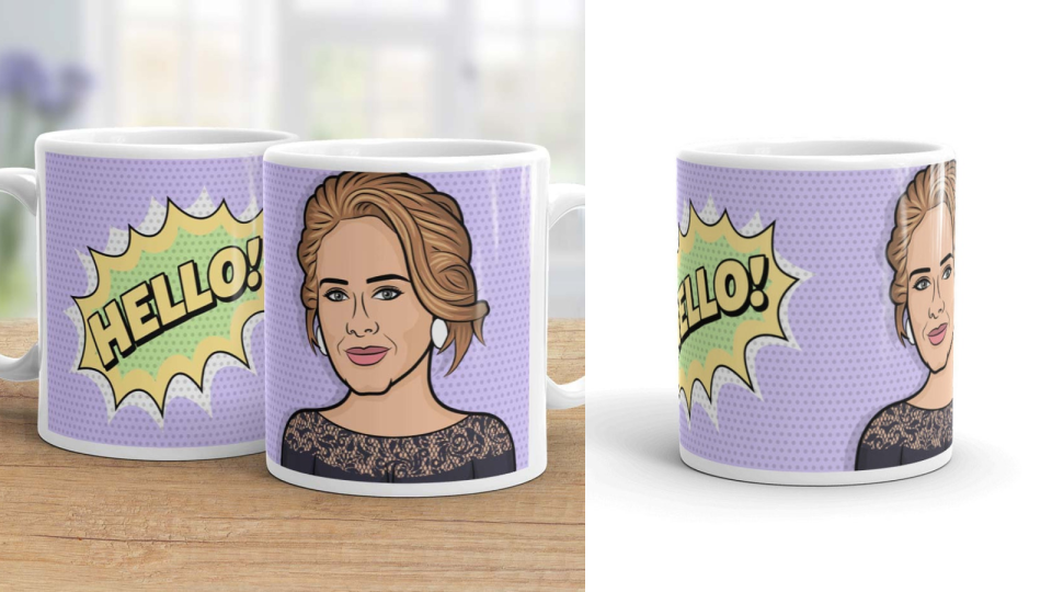 Upgrade your mug collection with this Adele-themed find.