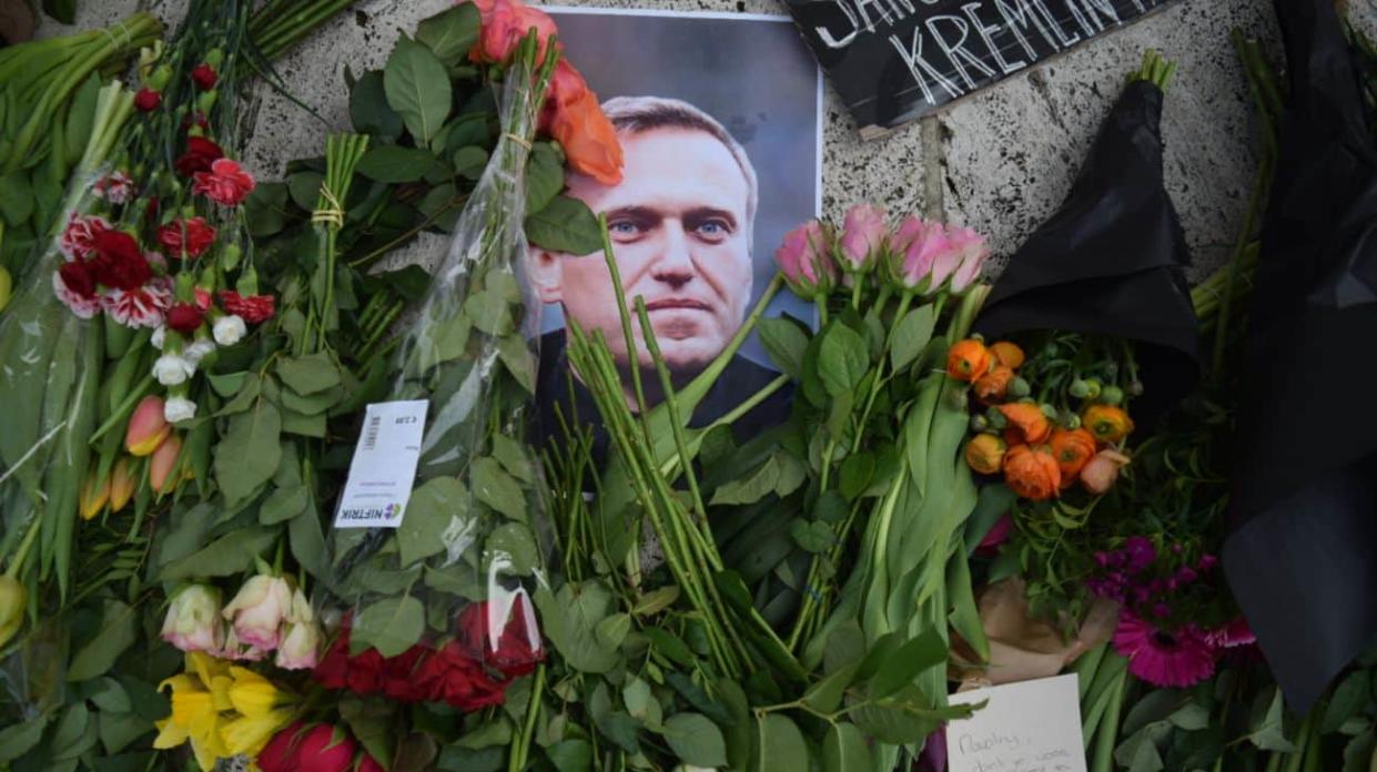 The demonstration to commemorate Navalny held in the Netherlands. Stock photo: Getty Images