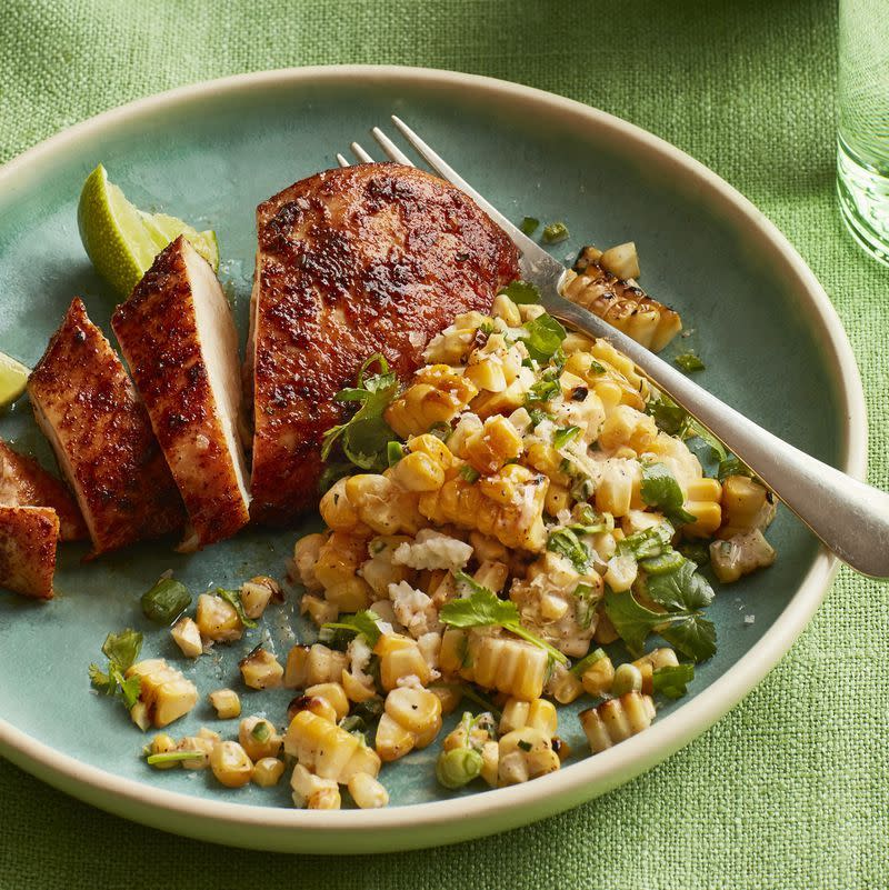 Smoky Chicken with Charred-Corn Salad