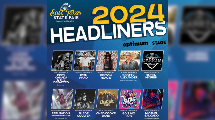 East Texas State Fair announces 2024 music lineup