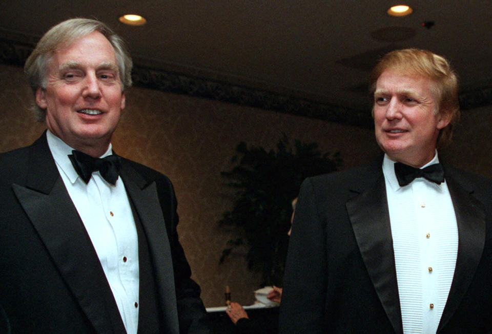 In this 1999 photo, Robert Trump, left, joins Donald Trump at an event in New York City. (AP/Diane Bonadreff)