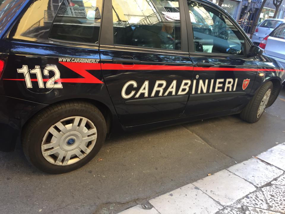 Bari, Italy - September 29, 2016: blue car of the national gendarmerie of Italy, carabinieri