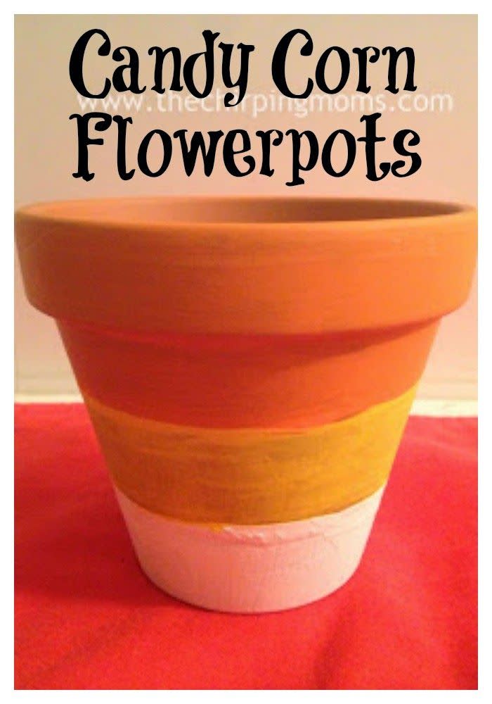 Candy Corn Flowerpot