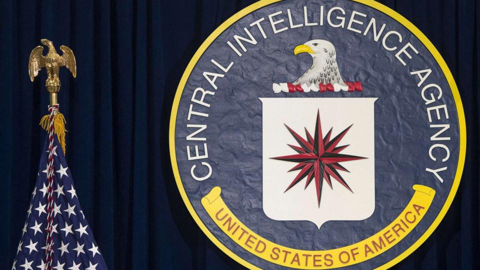 PHOTO: In this April 13, 2016, file photo, the seal of the Central Intelligence Agency (CIA) is seen at CIA Headquarters in Langley, Virginia. (Saul Loeb/AFP via Getty Images, FILE)