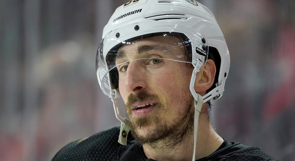 Brad Marchand had some weird answers at Media Day. (Gregg Forwerck/NHLI via Getty Images)