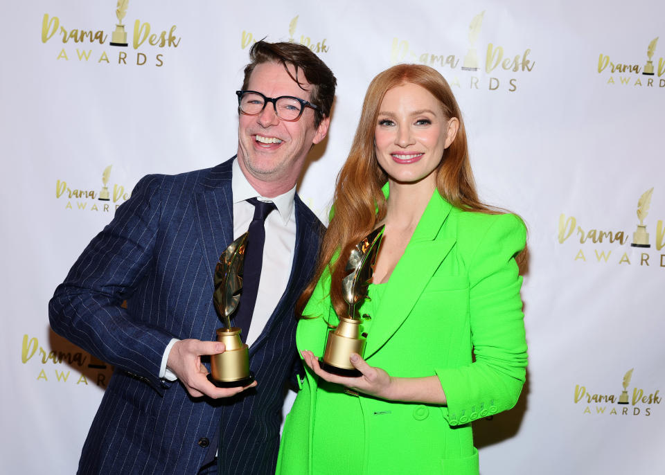 Sean Hayes and Jessica Chastain