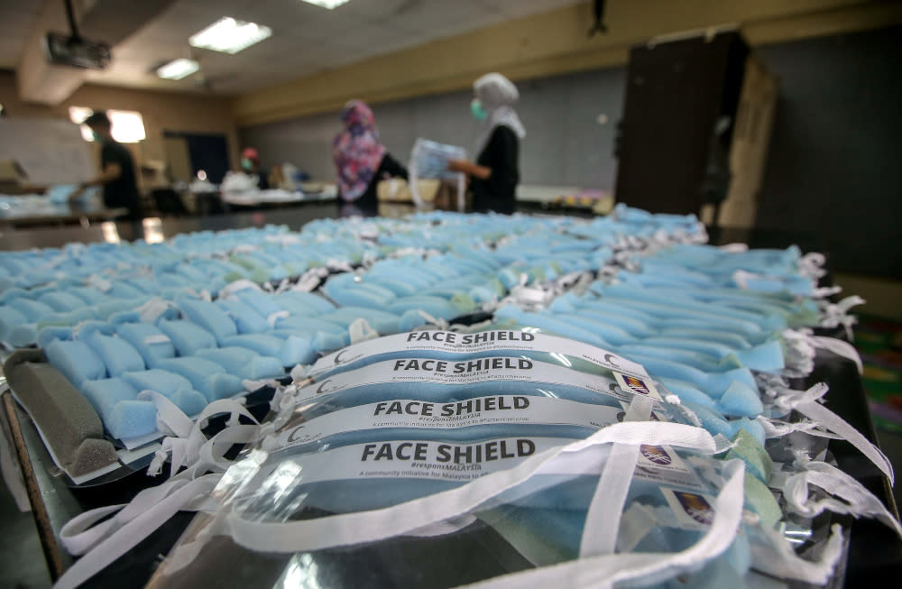 Ismail Sabri said face shields are part of the standard operating procedures hairdressers taking part in entertainment productions that have been allowed to resume activities have to follow. — Picture by Farhan Najib