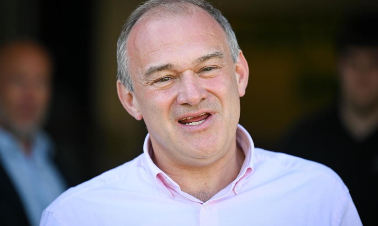 <span>Ed Davey campaigning for the Lib Dems in Yeovil last week. It is possible he may emerge as the leader of the opposition. </span><span>Photograph: Finnbarr Webster/Getty Images</span>