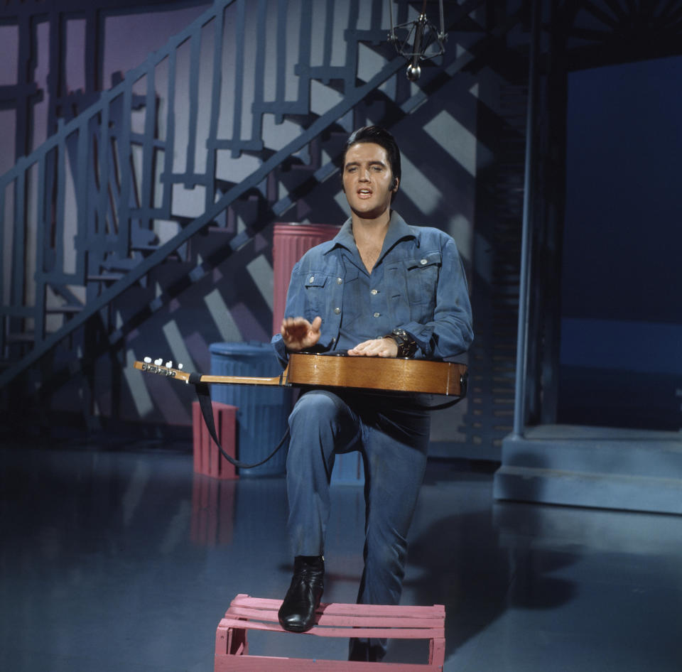 ELVIS: '68 COMEBACK SPECIAL -- Pictured: Elvis Presley during his '68 Comeback Special on NBC -- (Photo by: Frank Carroll/Gary Null/NBC/NBCU Photo Bank via Getty Images)