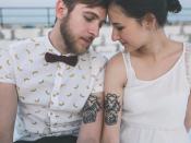 'Couples are getting inked with their wedding date, wedding bands and floral bouquets,' the 2017 Wedding Report states. Searches are up by 116 per cent. Photo: Getty