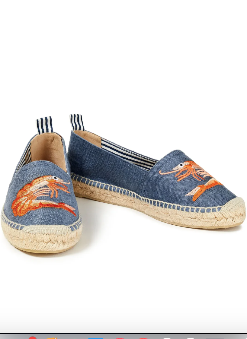 Kenda embroidered linen-blend canvas espadrilles