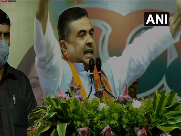 BJP leader Suvendu Adhikari at a rally in East Midnapore (Photo/ANI)