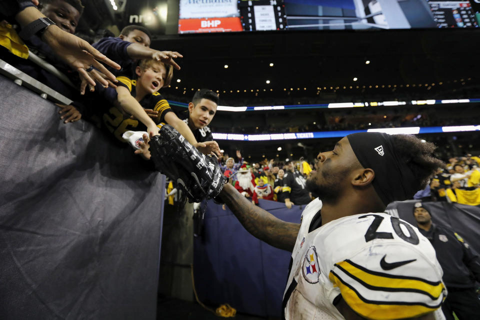 Le’Veon Bell got no sympathy from his Steeler teammates on Wednesday. (Getty Images)